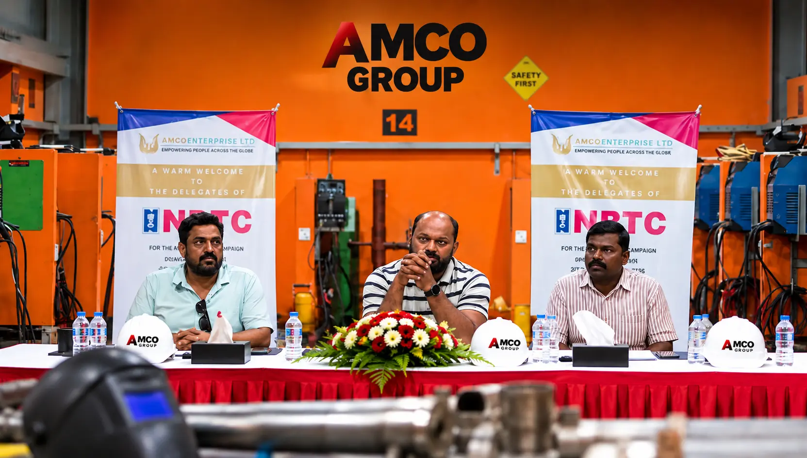NBTC Group delegation at AMCO Skill Bangladesh trade testing facility in Dhaka